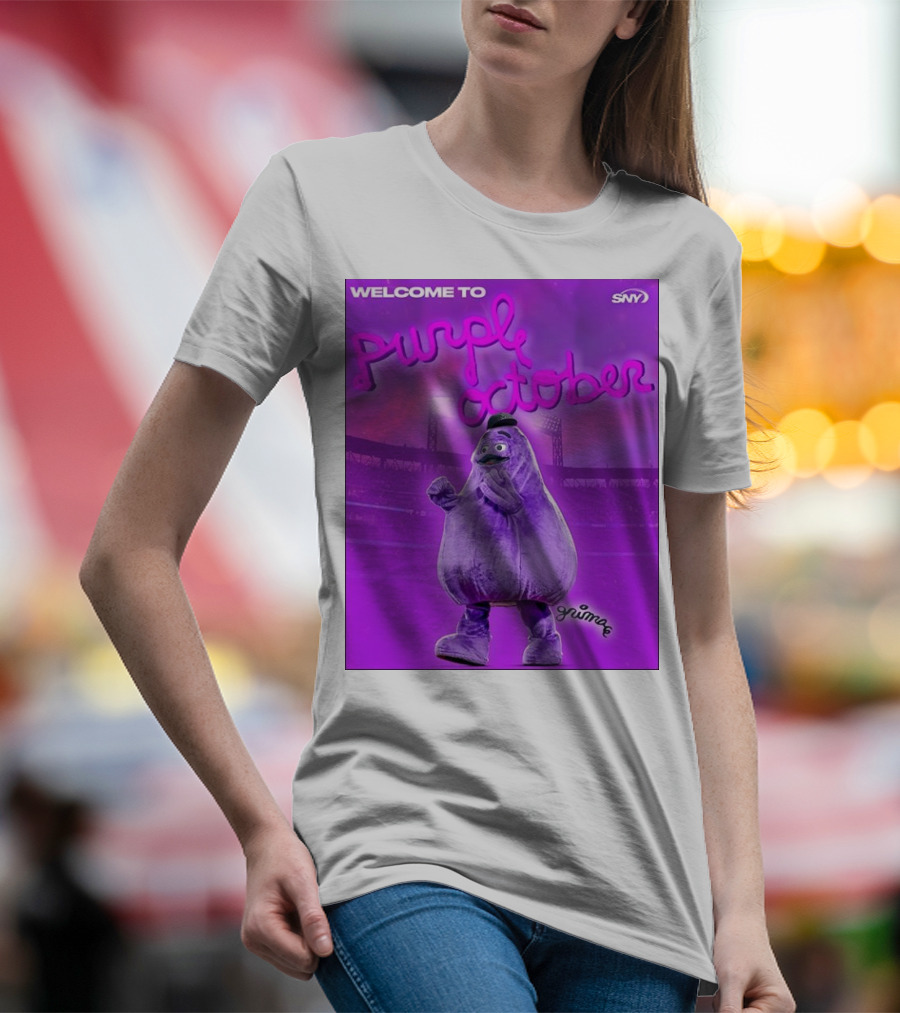 Welcome To Purple October New York Mets Grime 2024 SNY T-Shirt