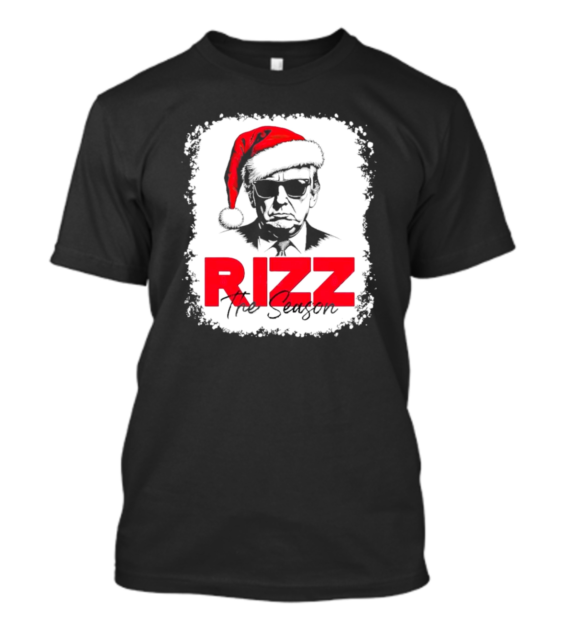 Rizz The Season Trump Santa Hat Christmas T-Shirt