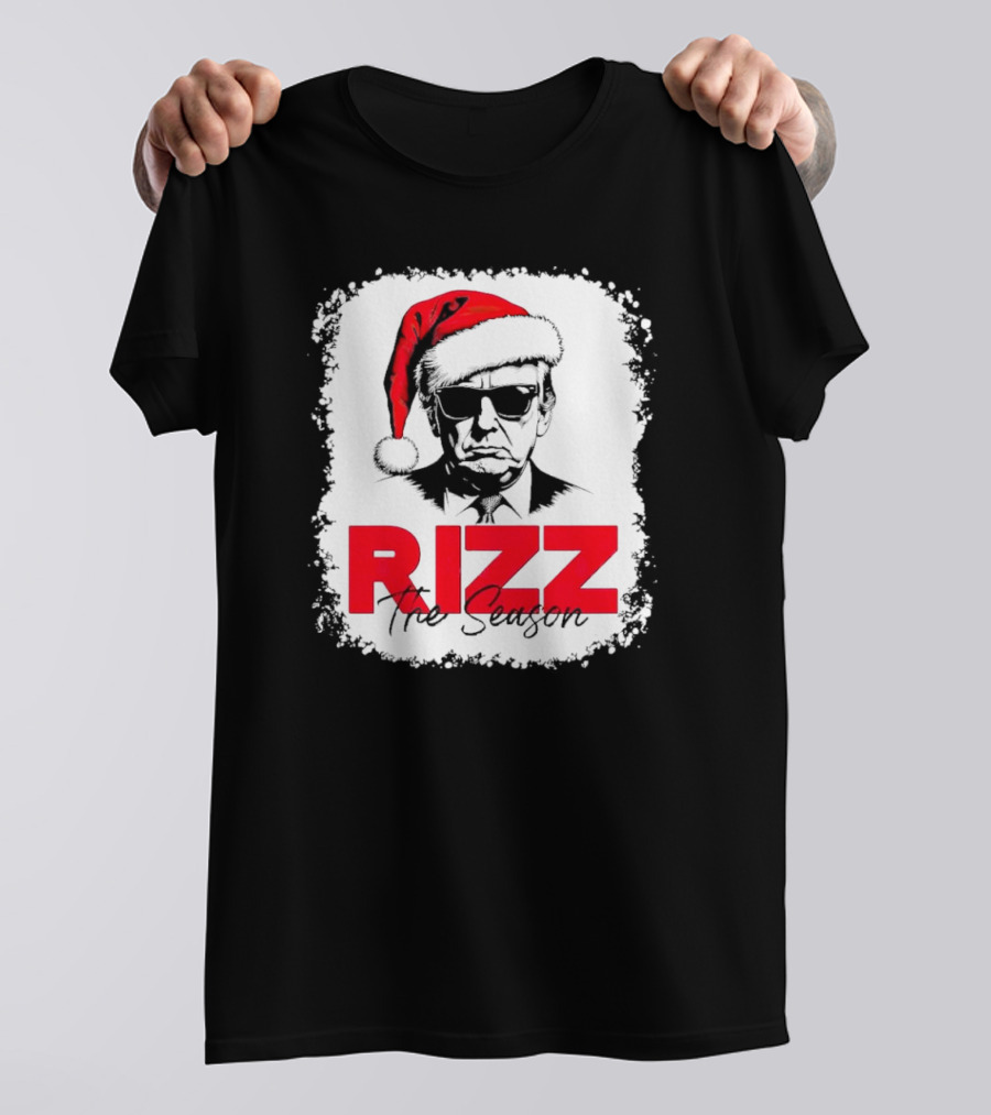 Rizz The Season Trump Santa Hat Christmas T-Shirt