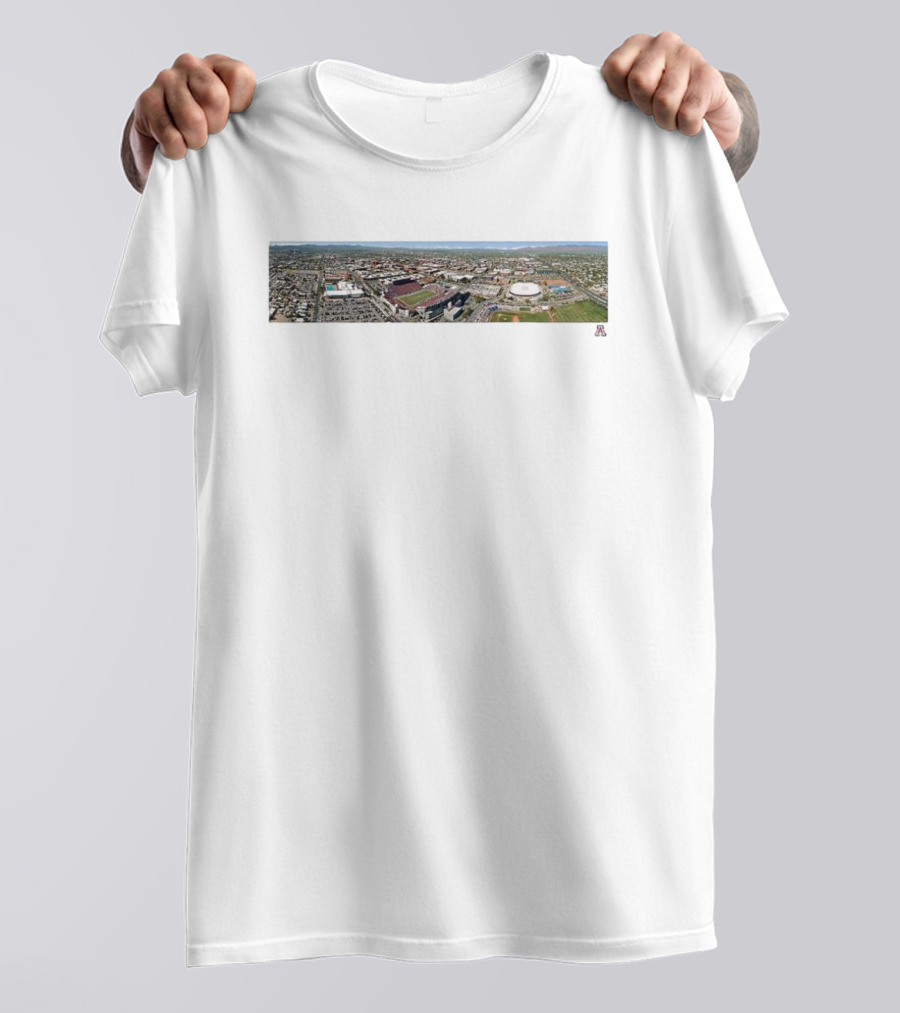 University Of Arizona Aerial Panoramic Stadium Landscape T-Shirt