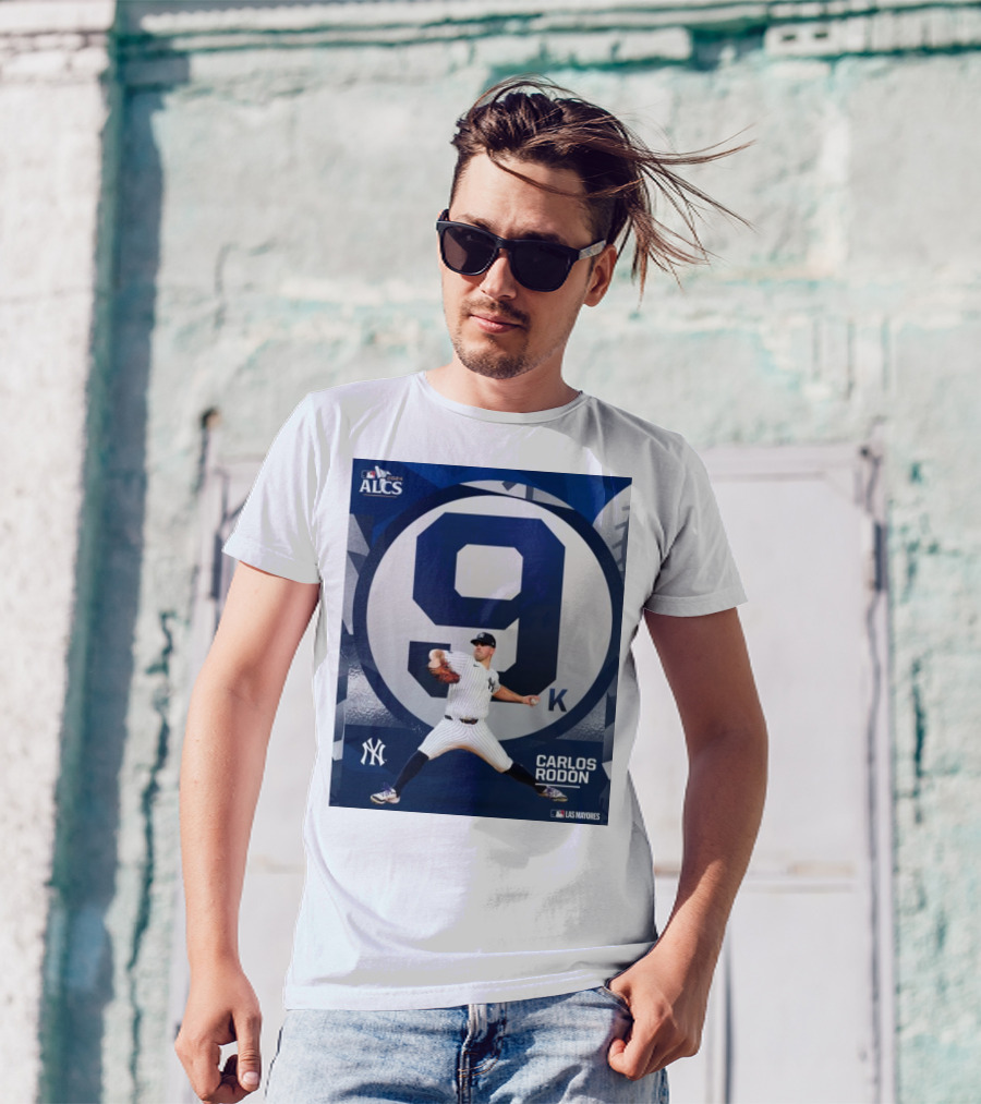 Carlos Rodón New York Yankees MLB 2024 ALCS Number 9 Las Mayores T-Shirt