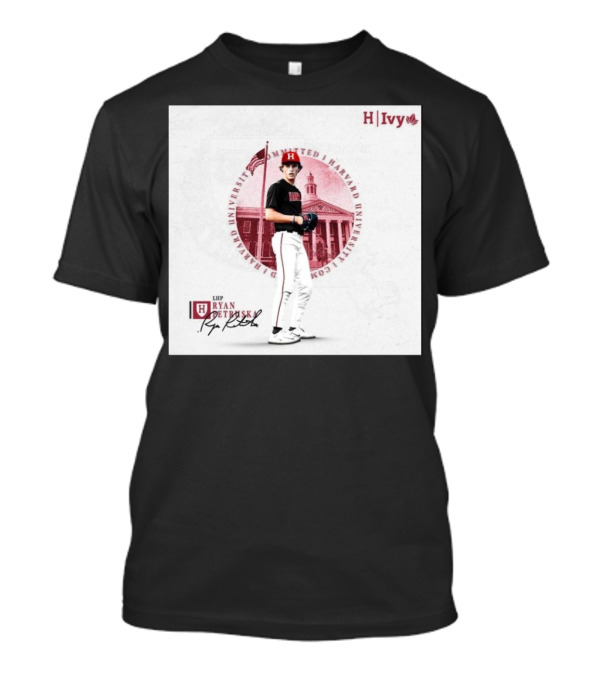 Harvard University Committed LHP Ryan Petruska '26 Ivy Baseball Signature T-Shirt