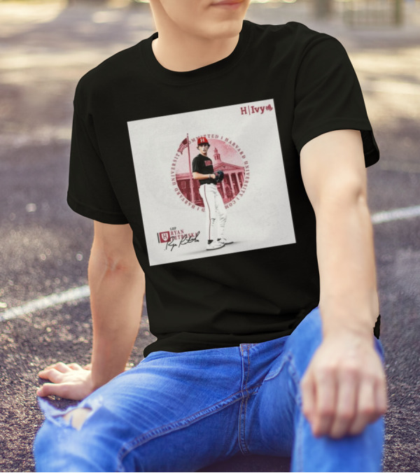 Harvard University Committed LHP Ryan Petruska '26 Ivy Baseball Signature T-Shirt