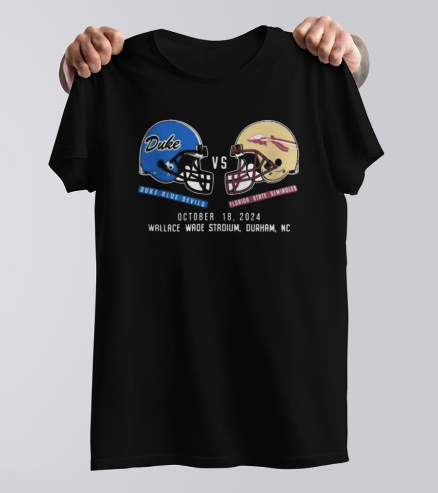 Florida State Seminoles Vs Duke Blue Devils Football October 18, 2024 Wallace Wade Stadium Durham NC T-Shirt