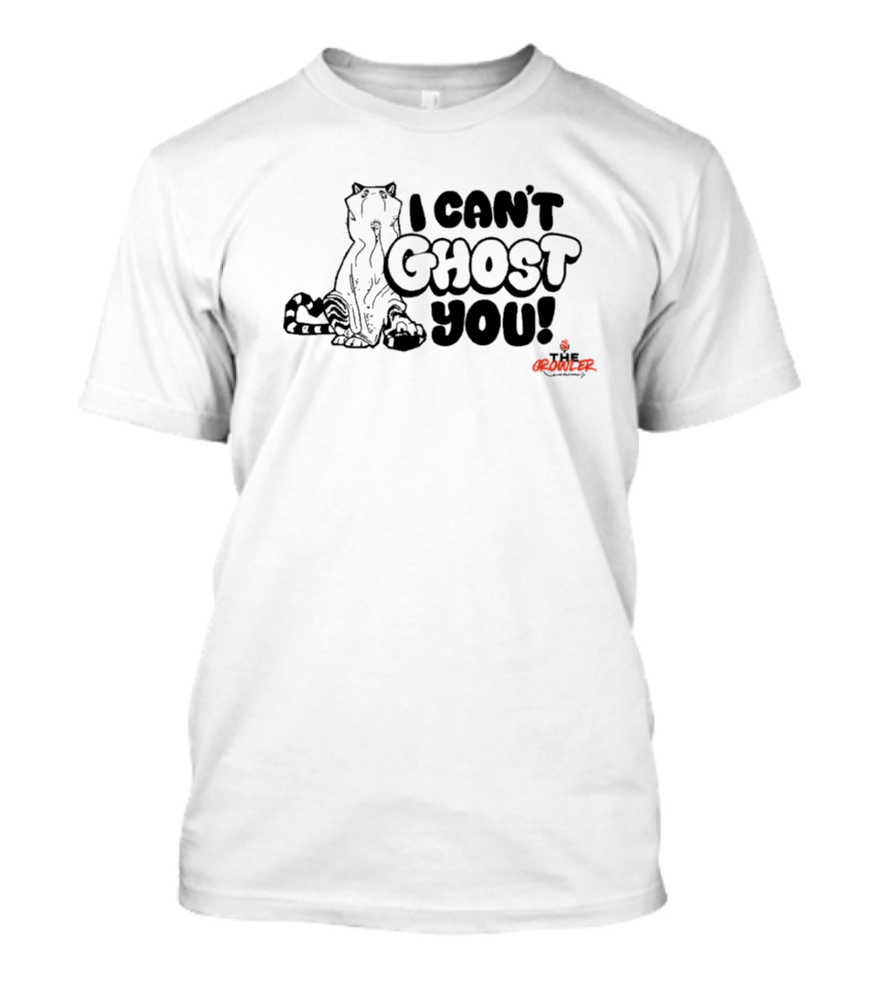 I Can’t Ghost You The Growler Sitting Cat T-Shirt