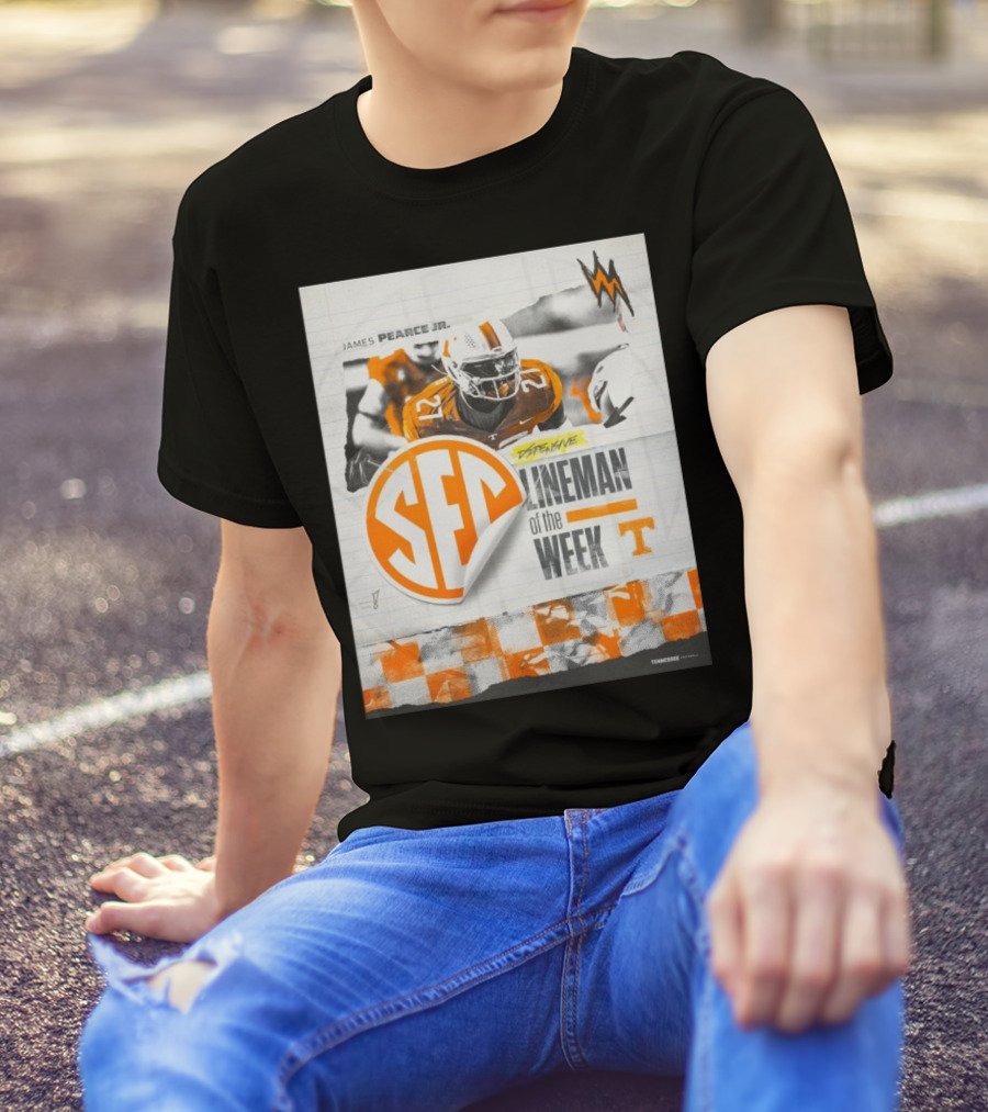 James Pearce Jr. SEC Defensive Lineman Of The Week Tennessee Vols T-Shirt