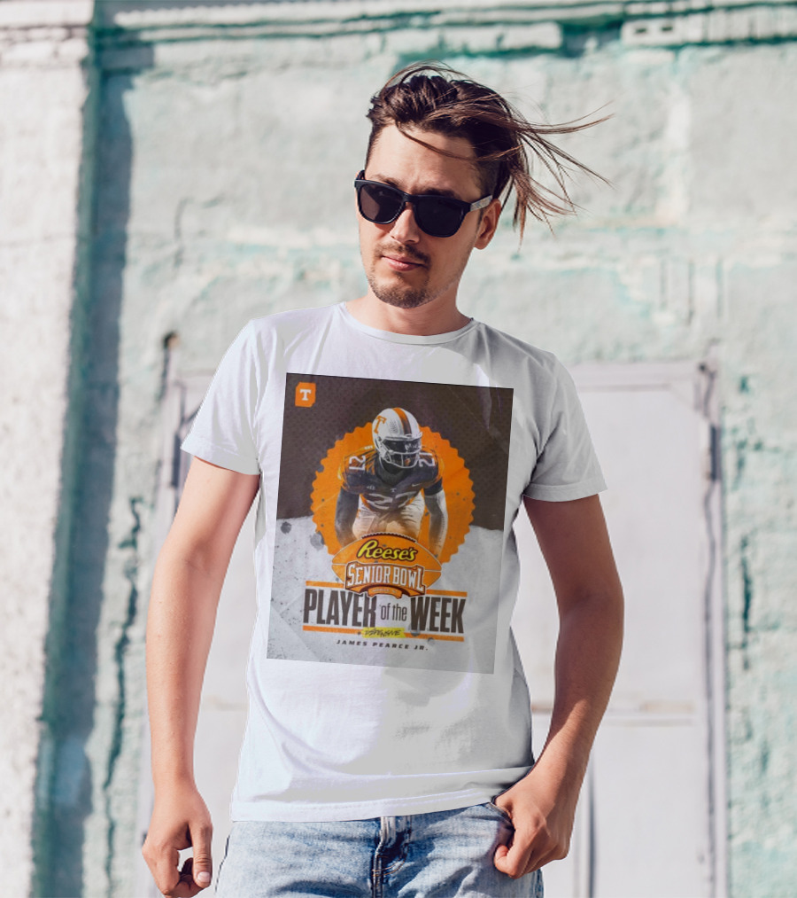 James Pearce Jr. Tennessee Volunteer Reese's Senior Bowl Player Of The Week T-Shirt