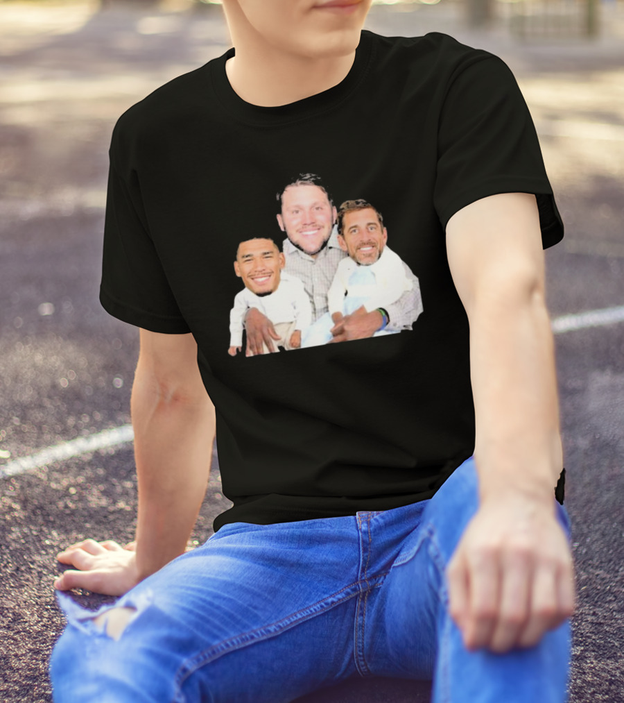 Josh Allen Allen Lazard Holding Son Daughter Aaron Rodgers T-Shirt