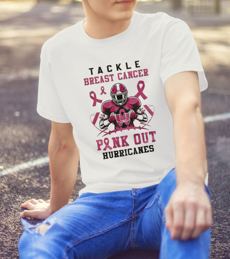 Tackle Breast Cancer Pink Out Hurricanes T-Shirt