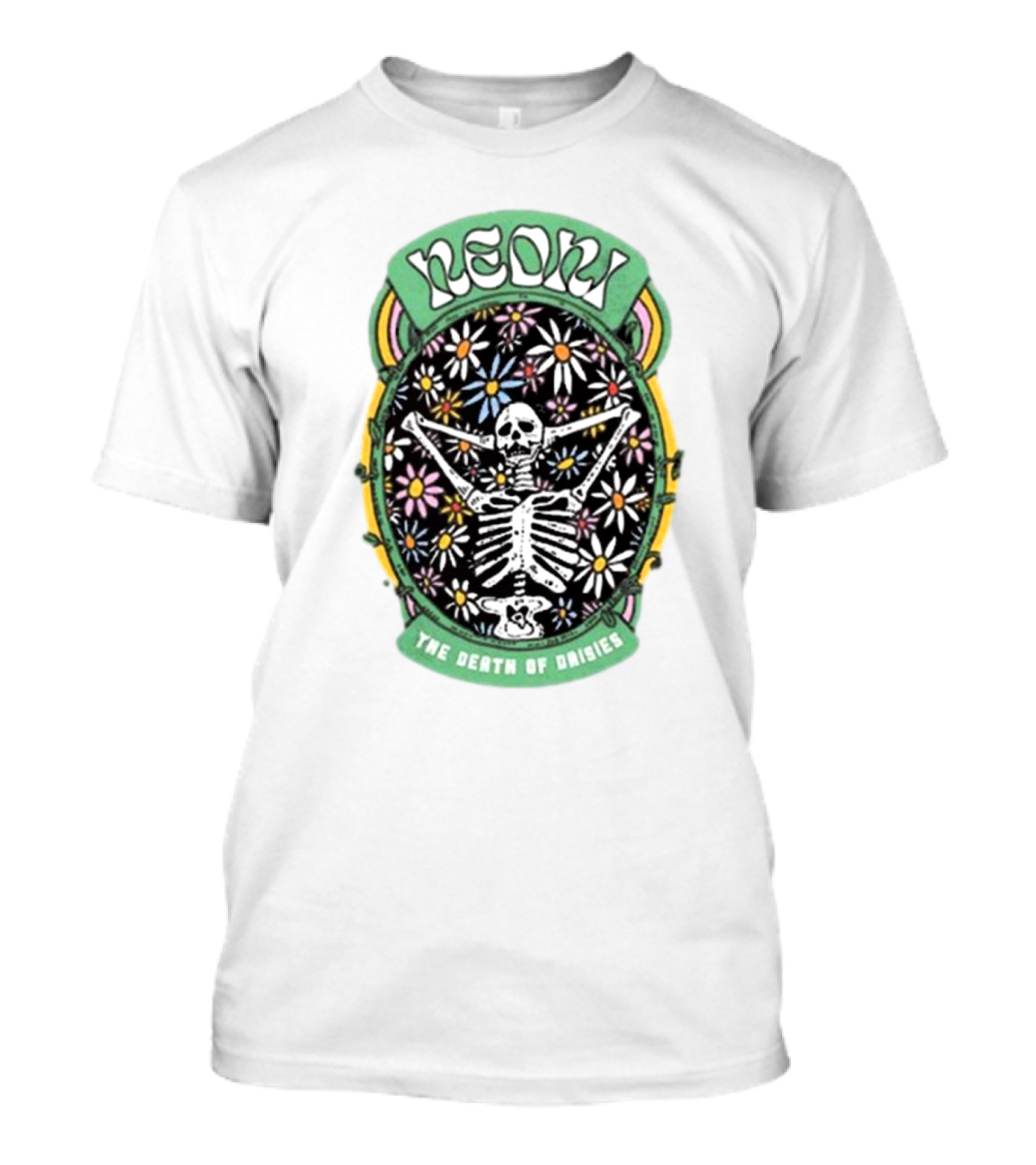 Neoni Skeleton Surrounded By Daisies - The Death Of Daisies T-Shirt