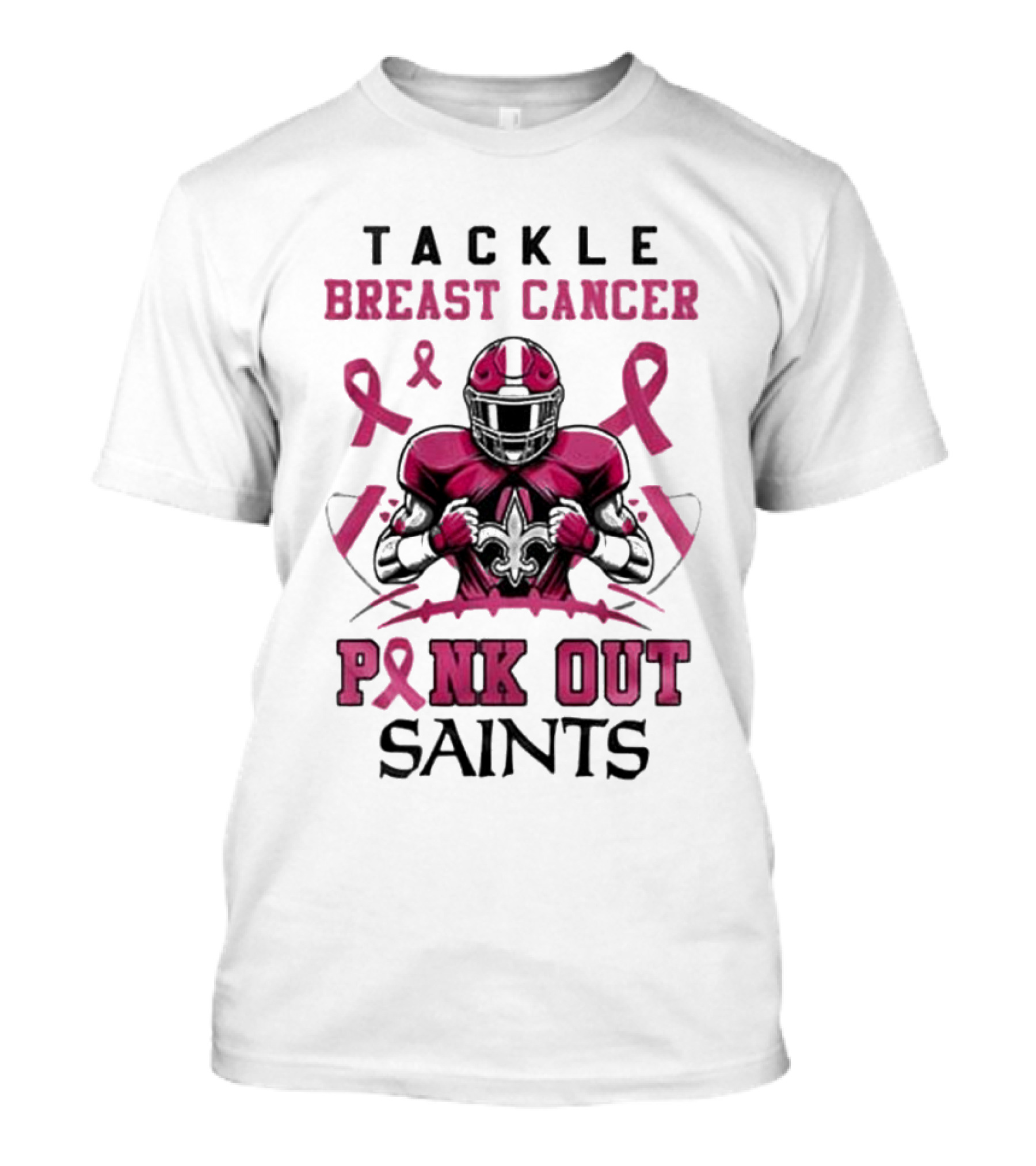 Tackle Breast Cancer Pink Out Saints T-Shirt