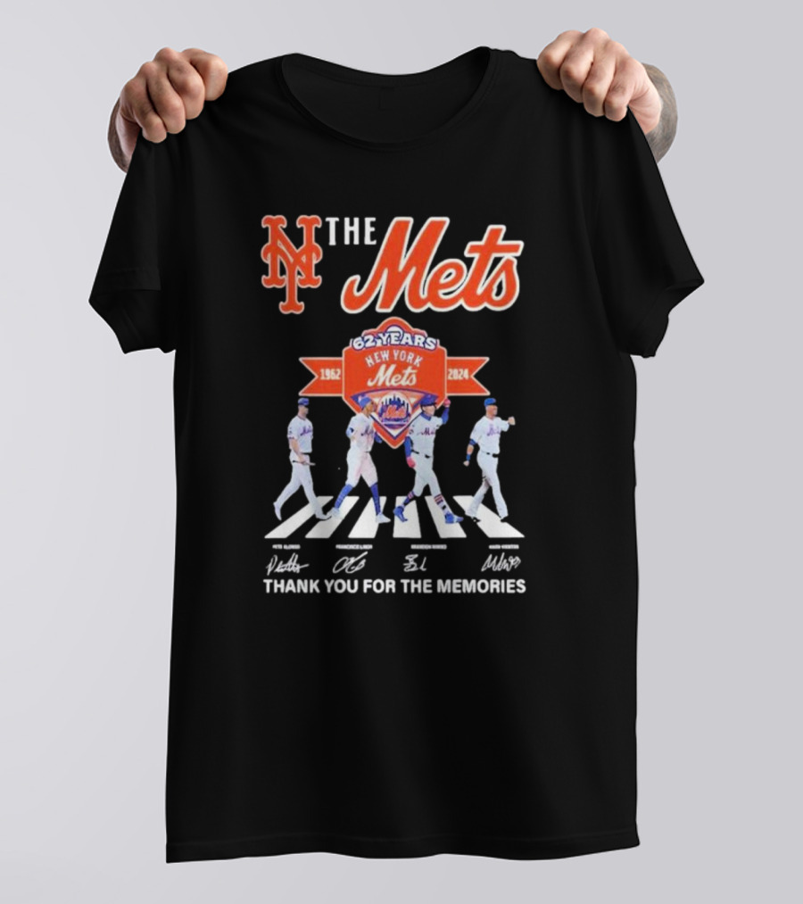 The Mets 62 Years New York Mets 1962-2024 Thank You For The Memories T-Shirt