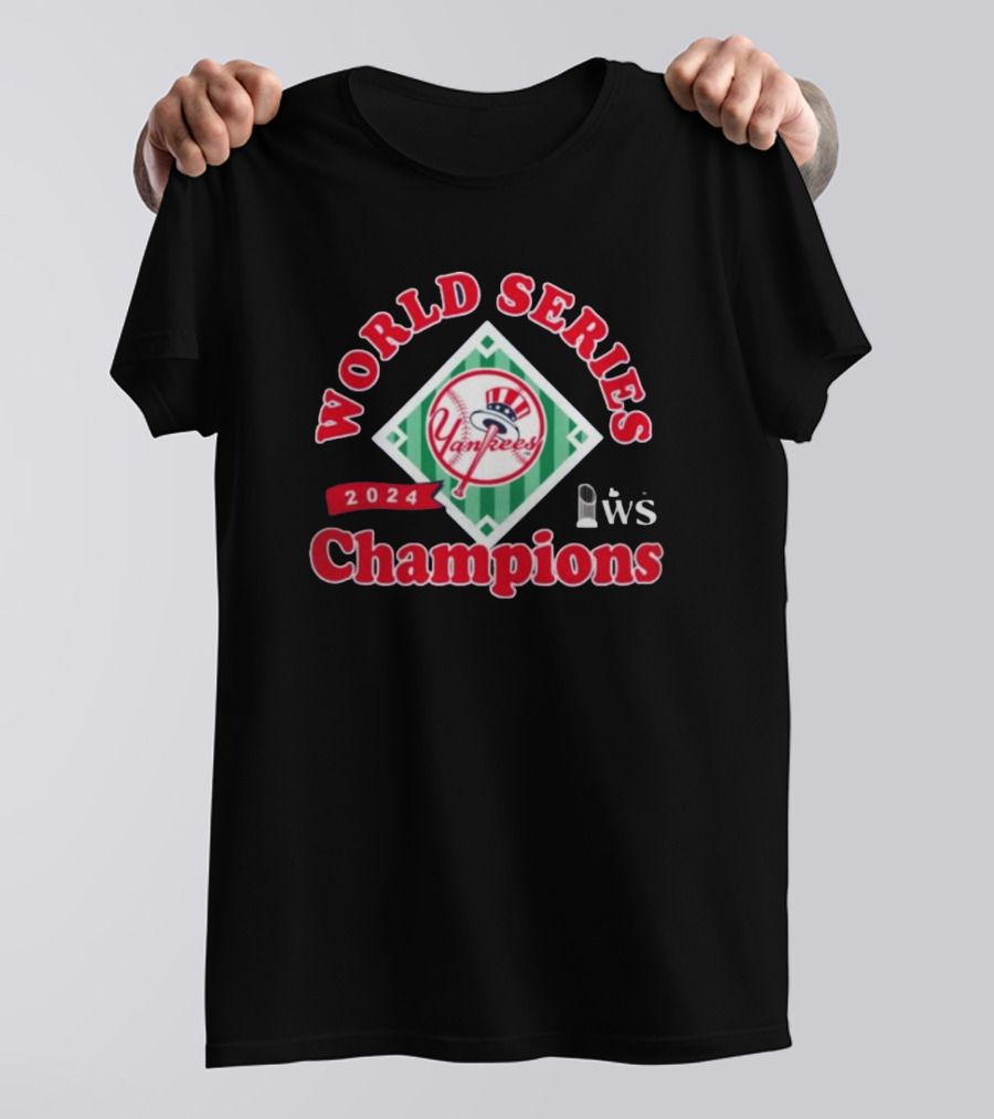 World Series 2024 Yankees Champions Baseball Diamond T-Shirt
