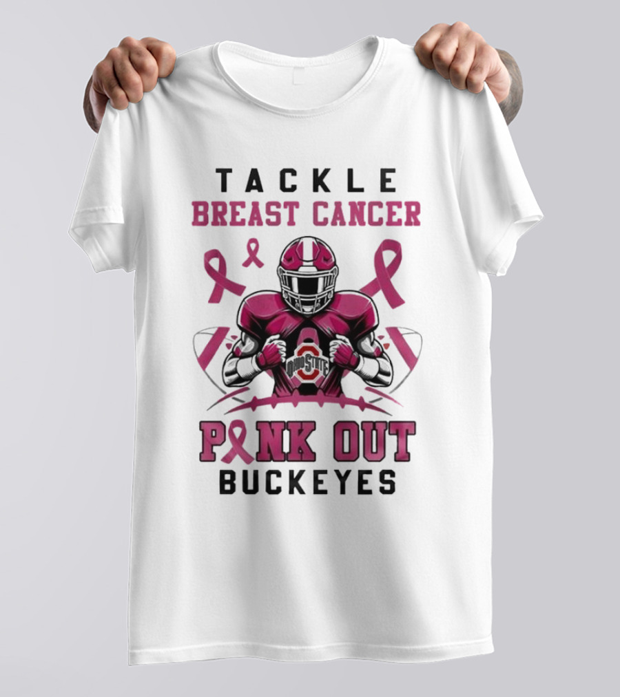 Tackle Breast Cancer Pink Out Buckeyes 2024 Ohio State T-Shirt