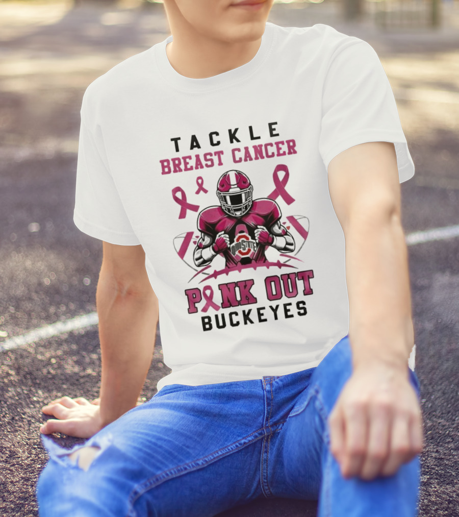 Tackle Breast Cancer Pink Out Buckeyes 2024 Ohio State T-Shirt