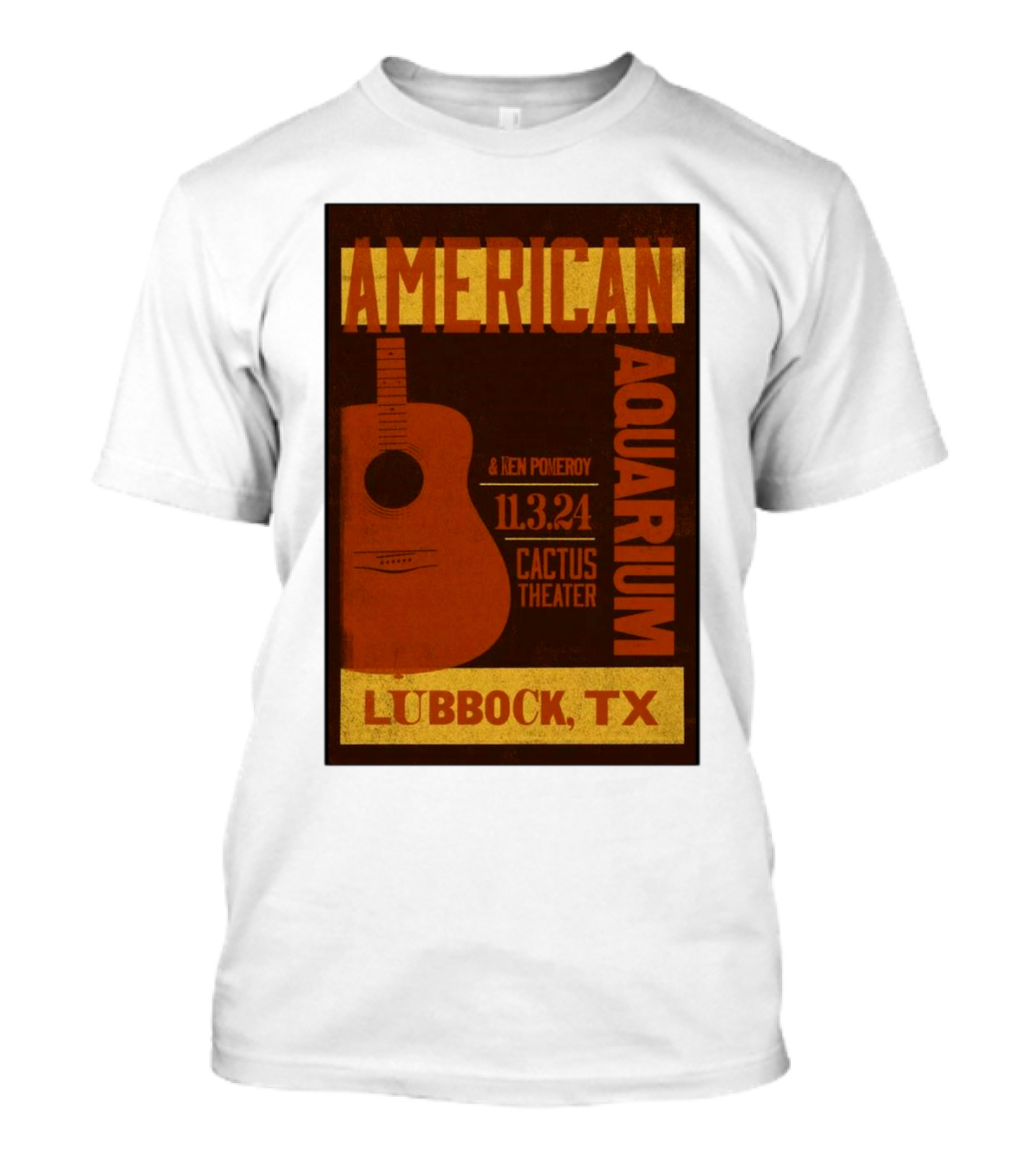 American Aquarium Ken Pomeroy 11.3.24 Cactus Theater Lubbock TX T-Shirt