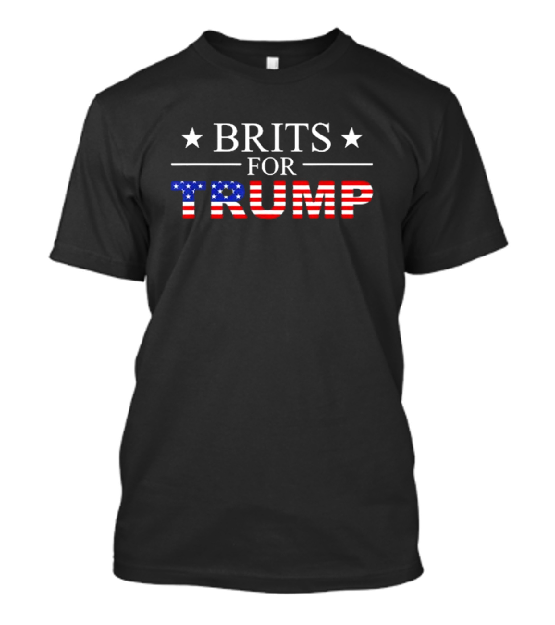 Brits For Trump USA Flag T-Shirt