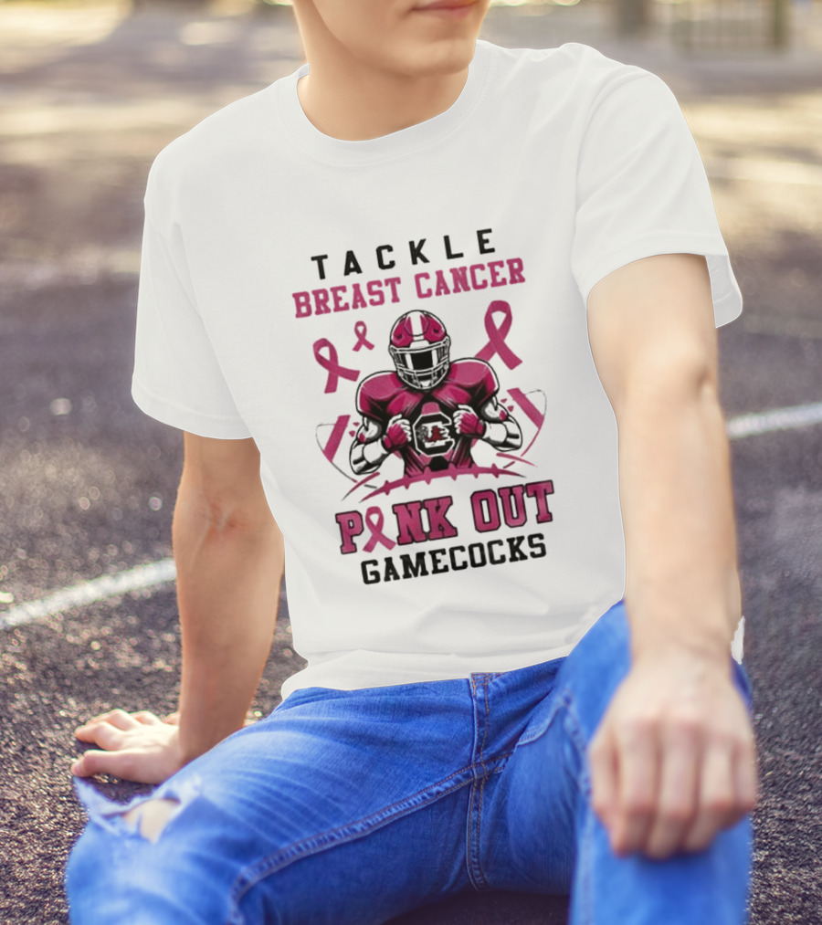 Tackle Breast Cancer Pink Out Gamecocks T-Shirt