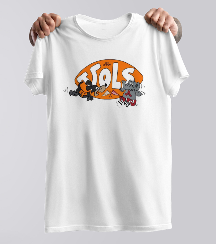 Tennessee Vols Vs Alabama Crimson Tide Oct 14 2024 Football Mascots Clash T-Shirt