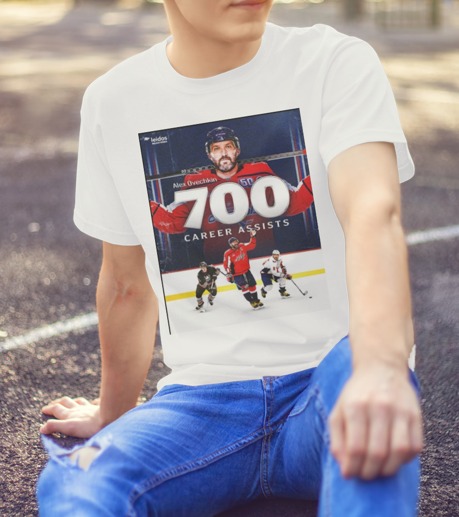 Alex Ovechkin Washington Capitals 700 Career Assists Hockey Milestone T-Shirt