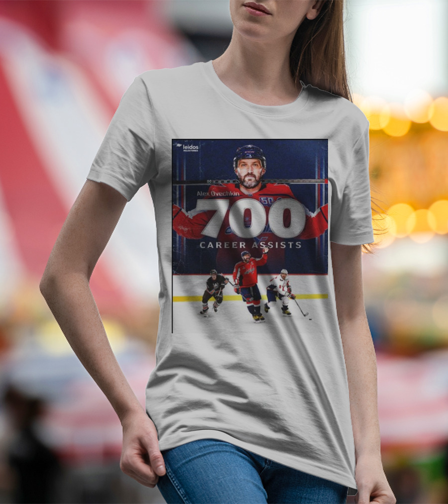 Alex Ovechkin Washington Capitals 700 Career Assists Hockey Milestone T-Shirt