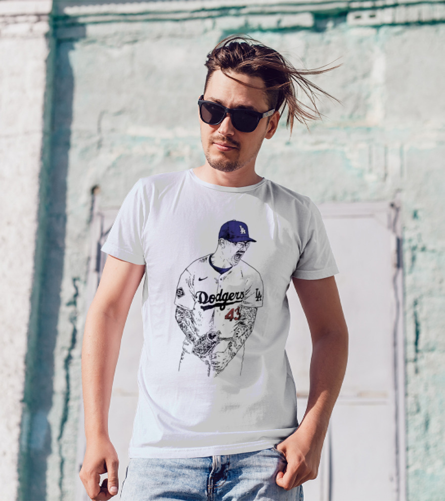 Anthony Bandana, 2024 Los Angeles Dodgers 43 Pitcher T-Shirt