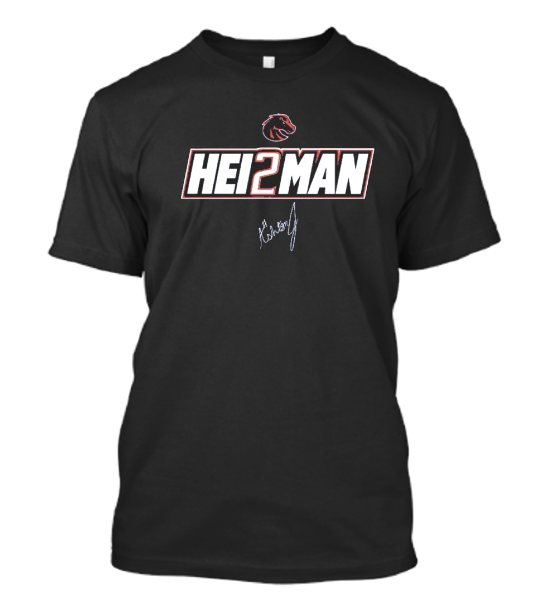 Ashton Jeanty Boise State Broncos Hei2man Signature T-Shirt