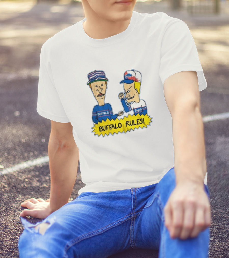 Beavis And Butt-Head Buffalo Rules Buffalo Bills Cartoon Characters T-Shirt