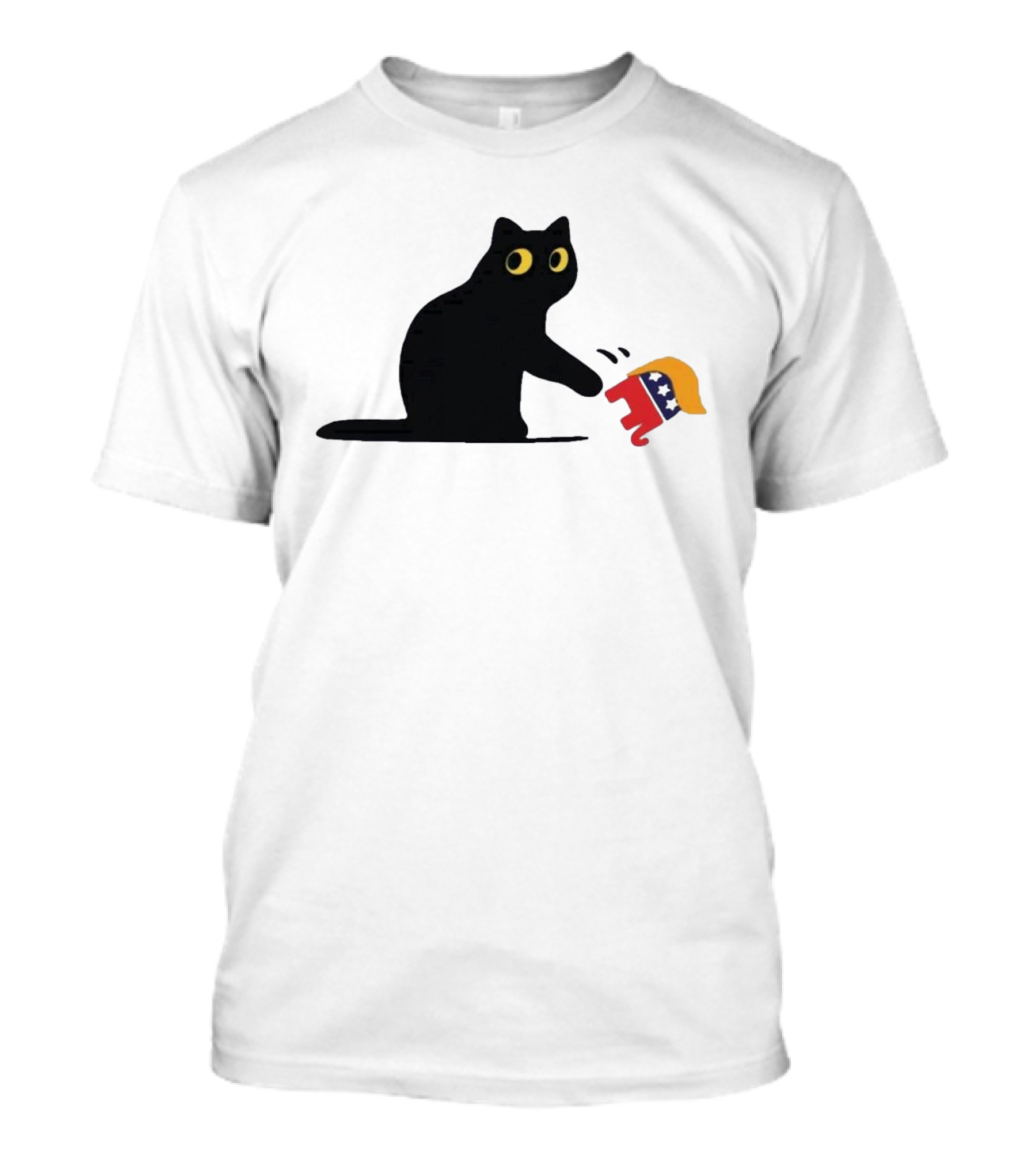 Black Cat Tossing GOP Elephant For Kamala T-Shirt