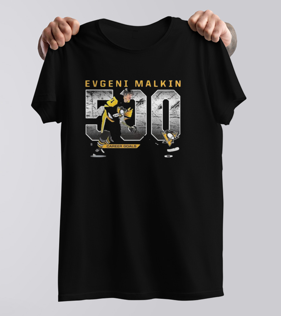 Evgeni Malkin Pittsburgh Penguins 500 Career Goals T-Shirt