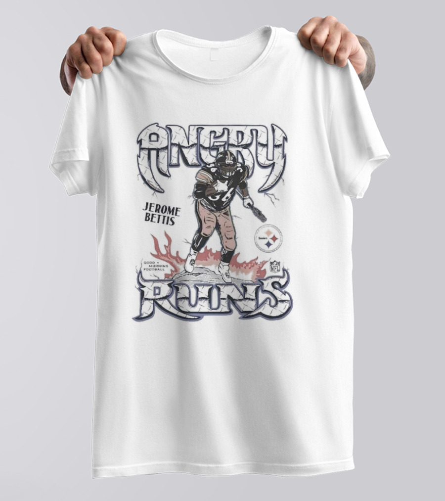 Angry Runs Jerome Bettis Pittsburgh Steelers NFL Football T-Shirt