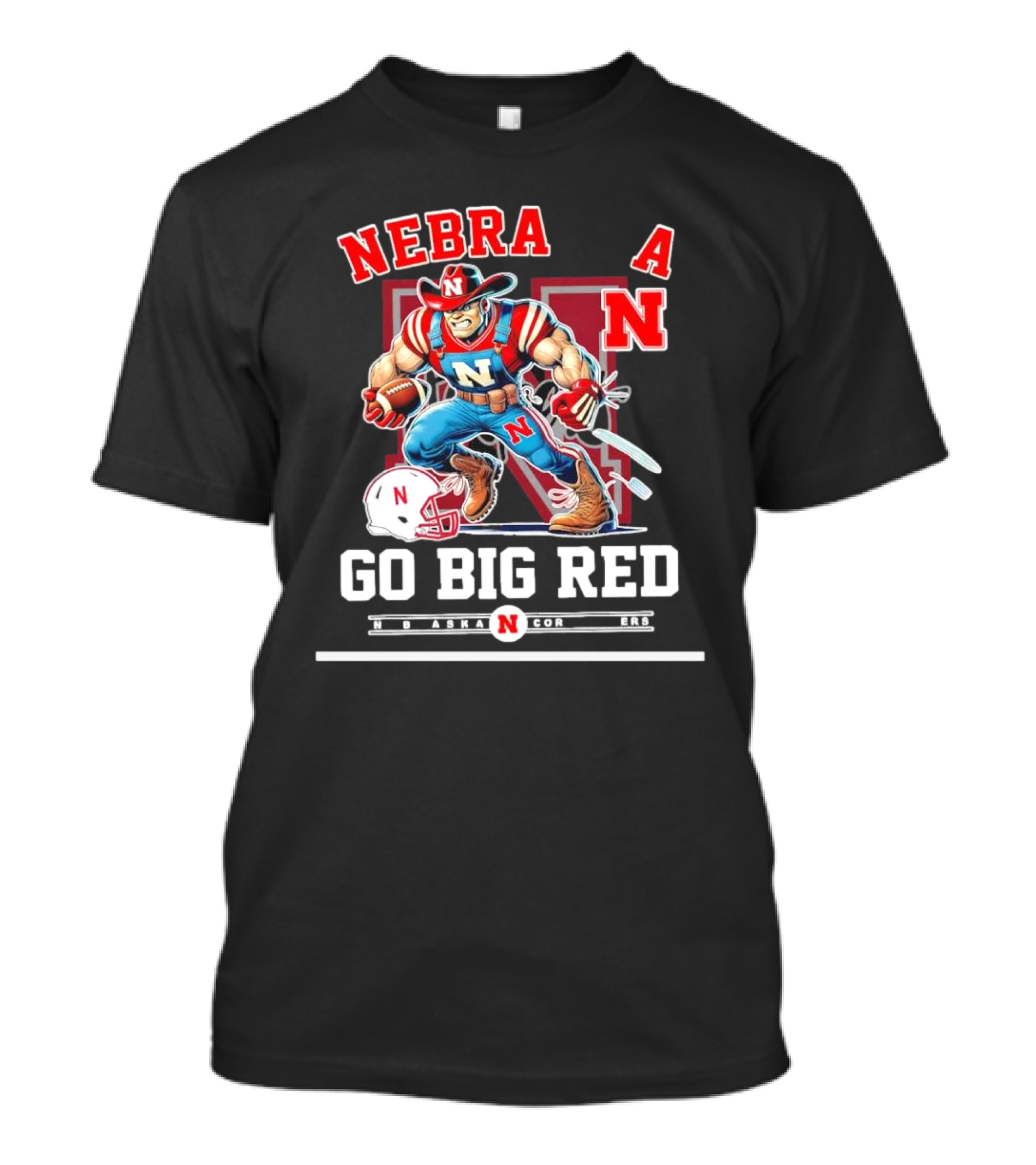 Nebraska Cornhuskers Go Big Red Football Nebraskan Power Player T-Shirt