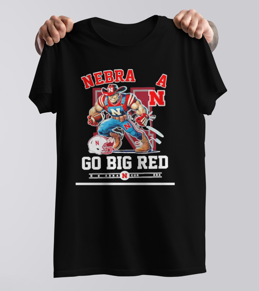 Nebraska Cornhuskers Go Big Red Football Nebraskan Power Player T-Shirt