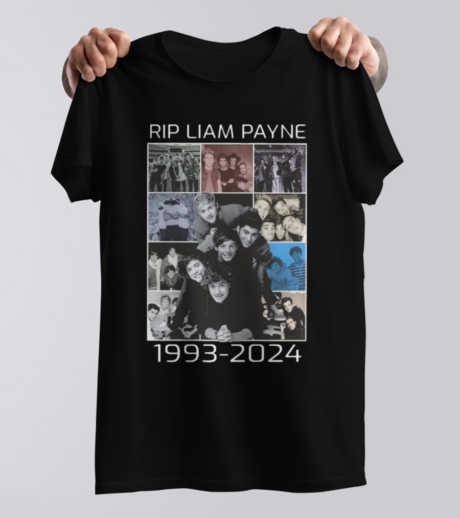 One Direction Band Rip Liam Payne 1993-2024 Collage T-Shirt