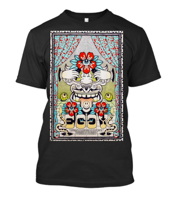 Eggy Tour October November 2024 Floral Mask T-Shirt