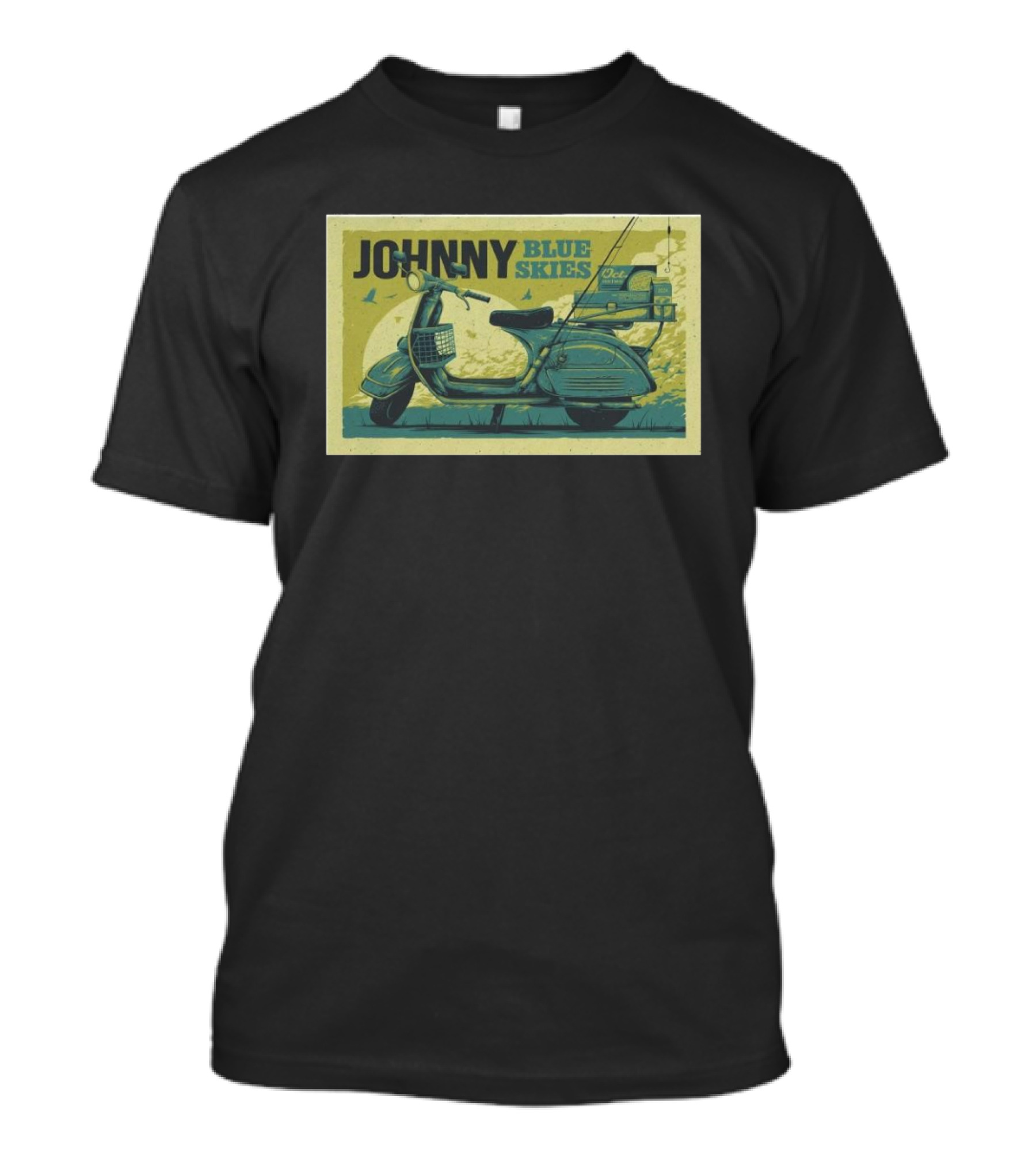 Johnny Blue Skies Vespa Art On Oct 16 2024 In St. Louis MO Tour T-Shirt