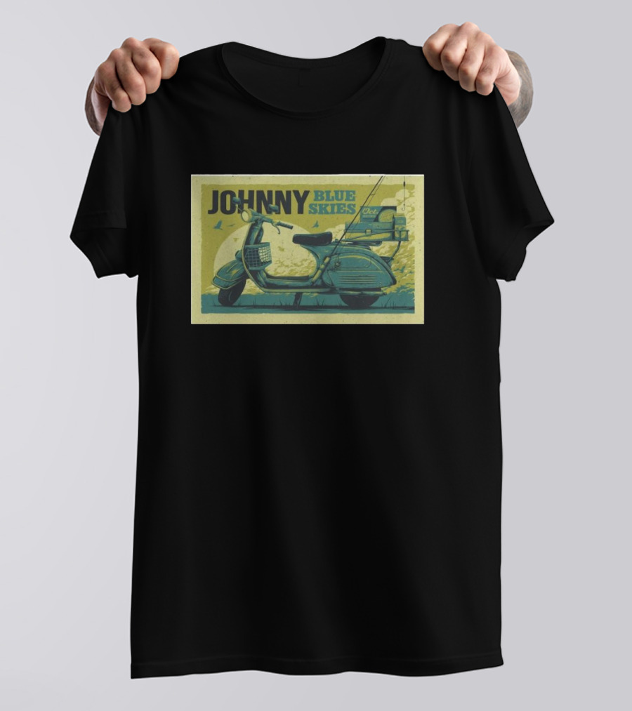 Johnny Blue Skies Vespa Art On Oct 16 2024 In St. Louis MO Tour T-Shirt