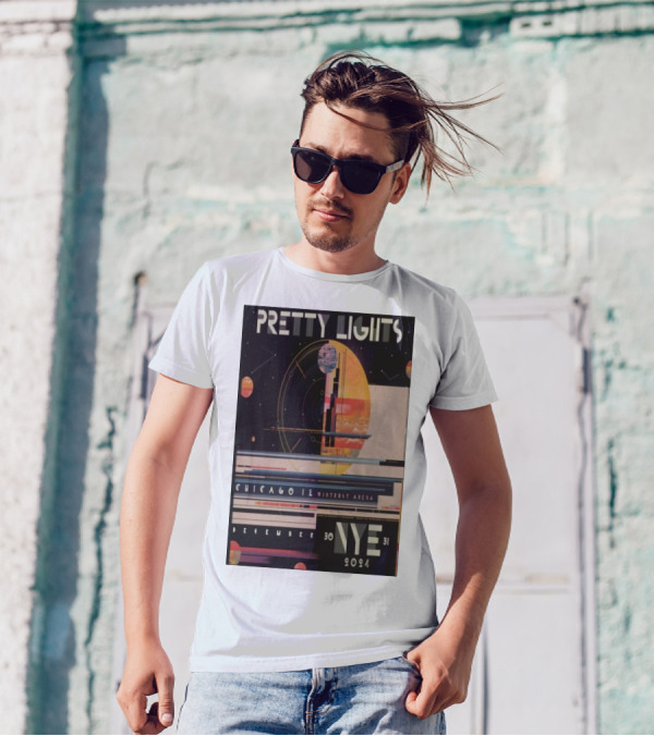 Pretty Lights Wintrust Arena Chicago IL December 30-31 NYE 2024 Tour T-Shirt