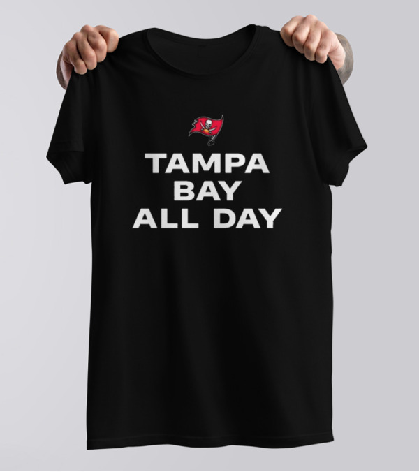 Tampa Bay All Day With Buccaneers Logo Est 1976 T-Shirt