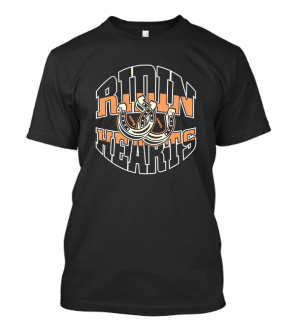 Ridin Hearts Horseshoe Varsity T-Shirt