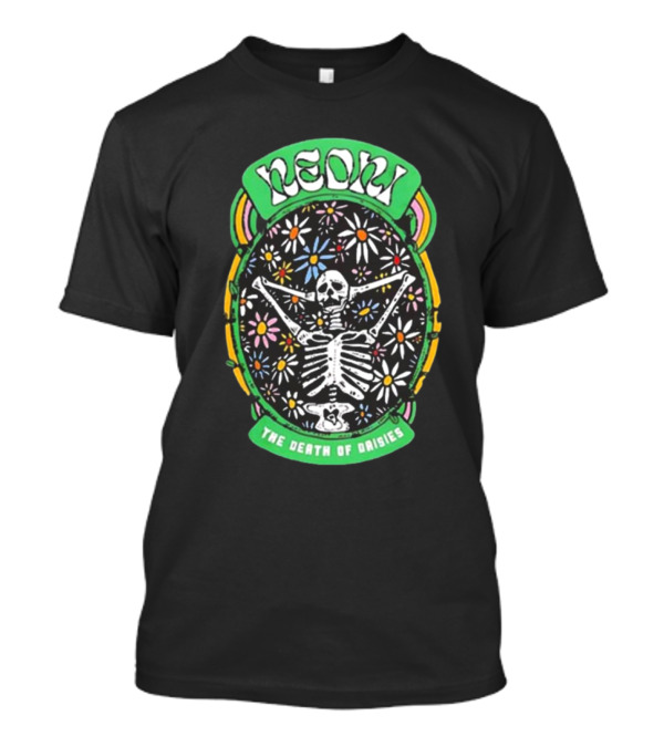 Neon The Death Of Daisies Skeleton Floral T-Shirt