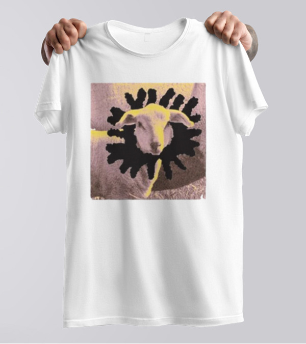 Anxious Counting Sheep 2024 Optical Illusion Lamb Starburst T-Shirt