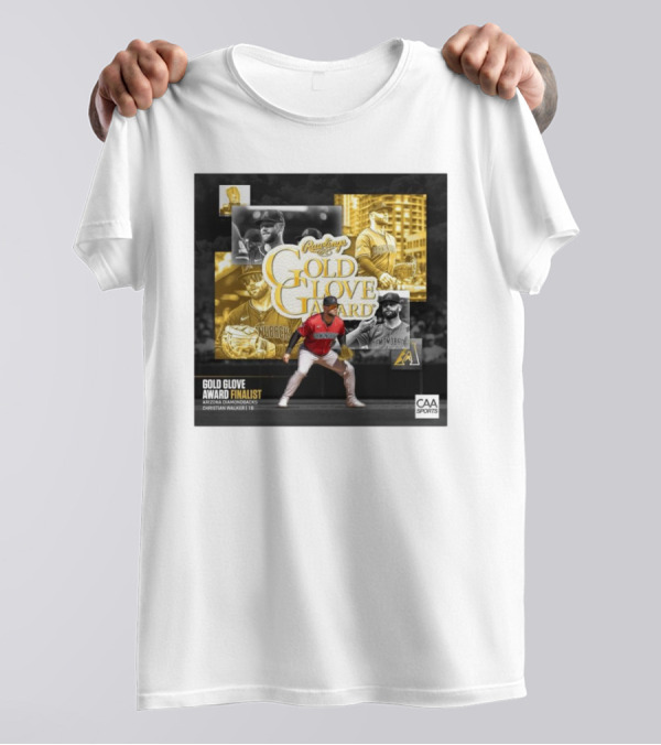 Arizona Diamondbacks Christian Walker Rawlings Gold Glove Award Finalist 2024 Season CAA Sports T-Shirt