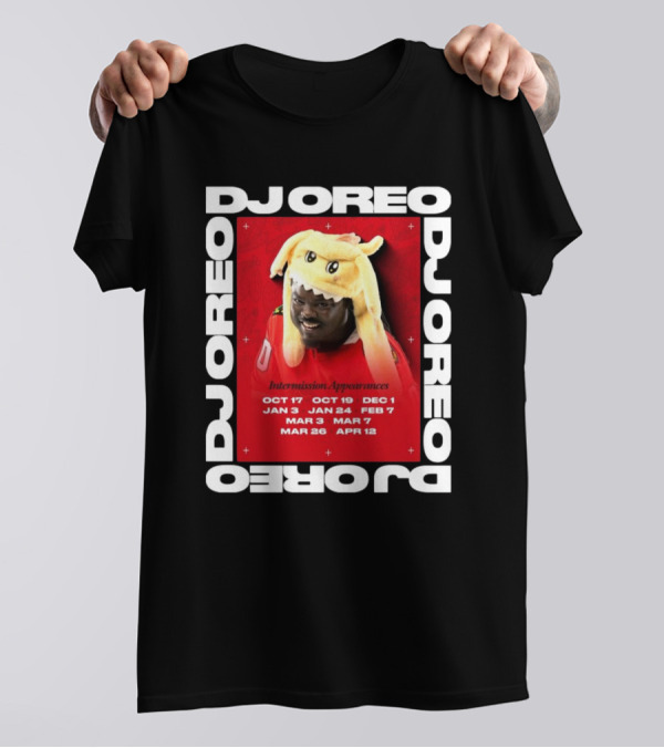 DJ Oreo Intermission Appearances Chicago Blackhawks Dates T-Shirt