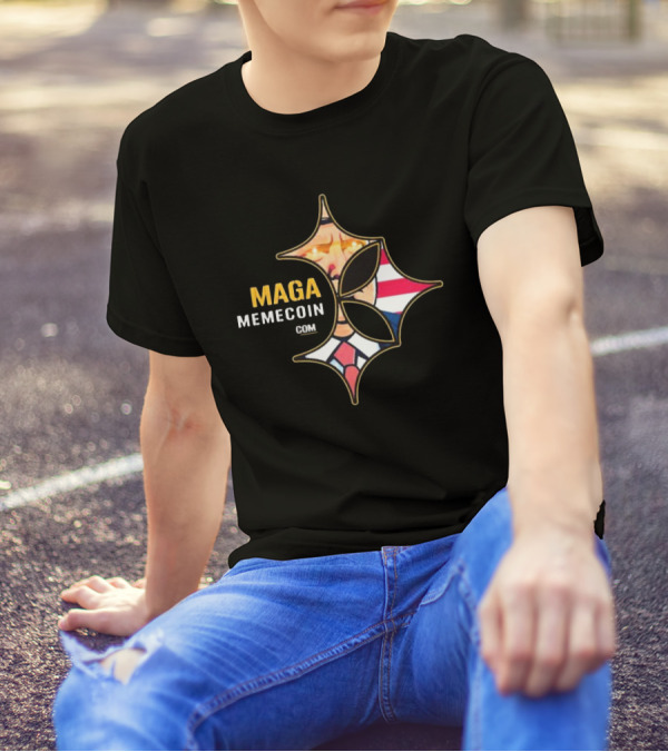 MAGA Memecoin Donald Trump Pittsburgh Steelers T-Shirt