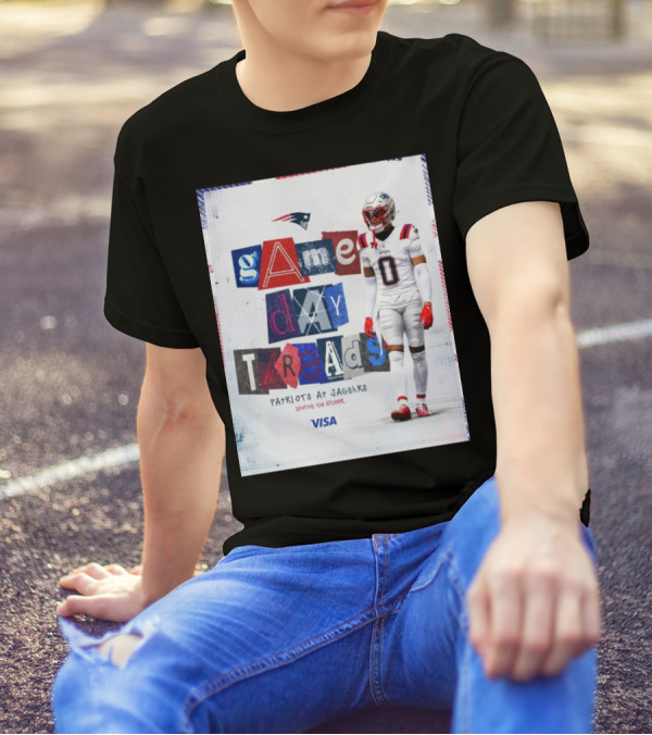 New England Patriots Game Day Threads Patriots At Jaguars White On Silver Visa T-Shirt