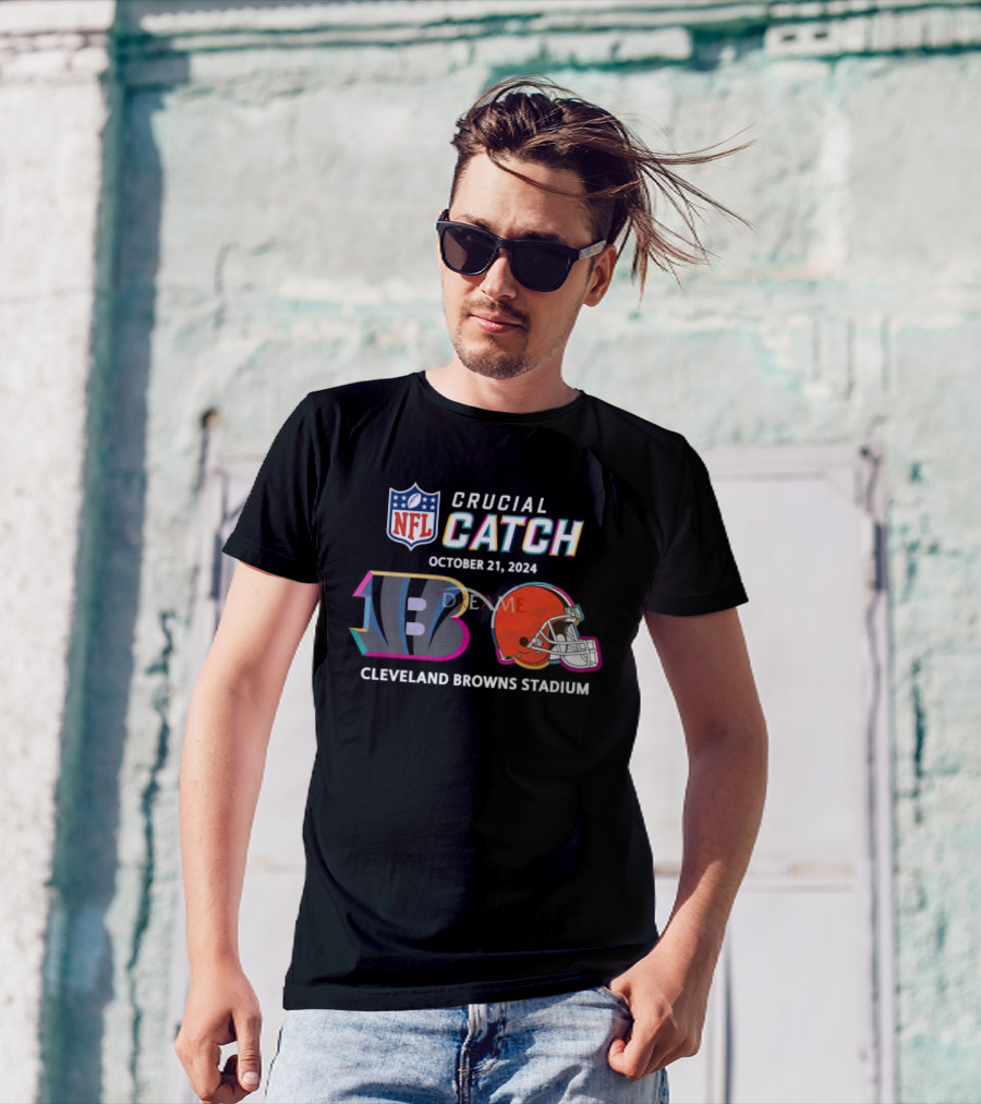 NFL Crucial Catch Cincinnati Bengals Vs. Cleveland Browns Cleveland Browns Stadium October 21, T-Shirt