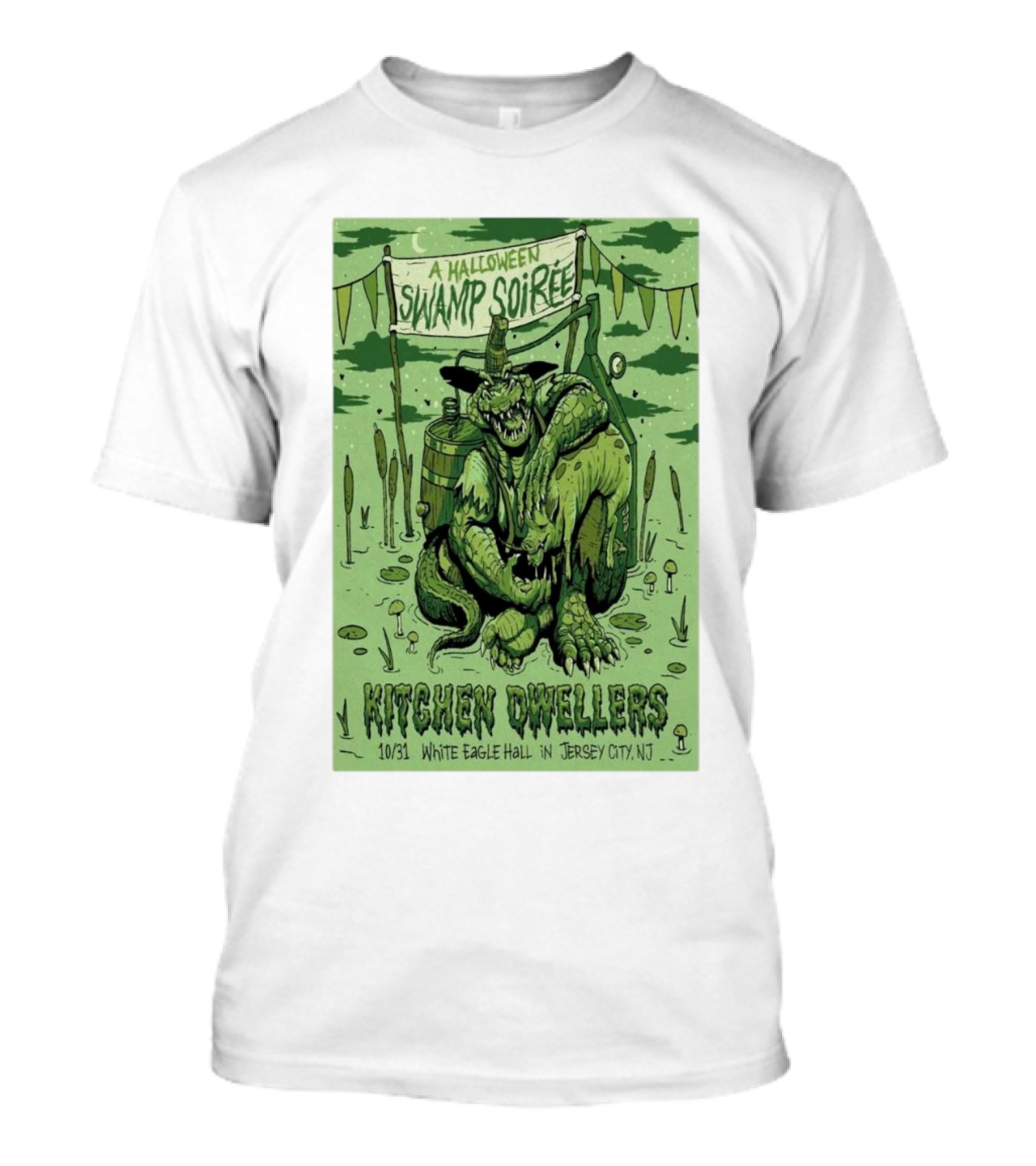 Kitchen Dwellers Halloween Swamp Soiree October 31 2024 White Eagle Hall Jersey City NJ T-Shirt