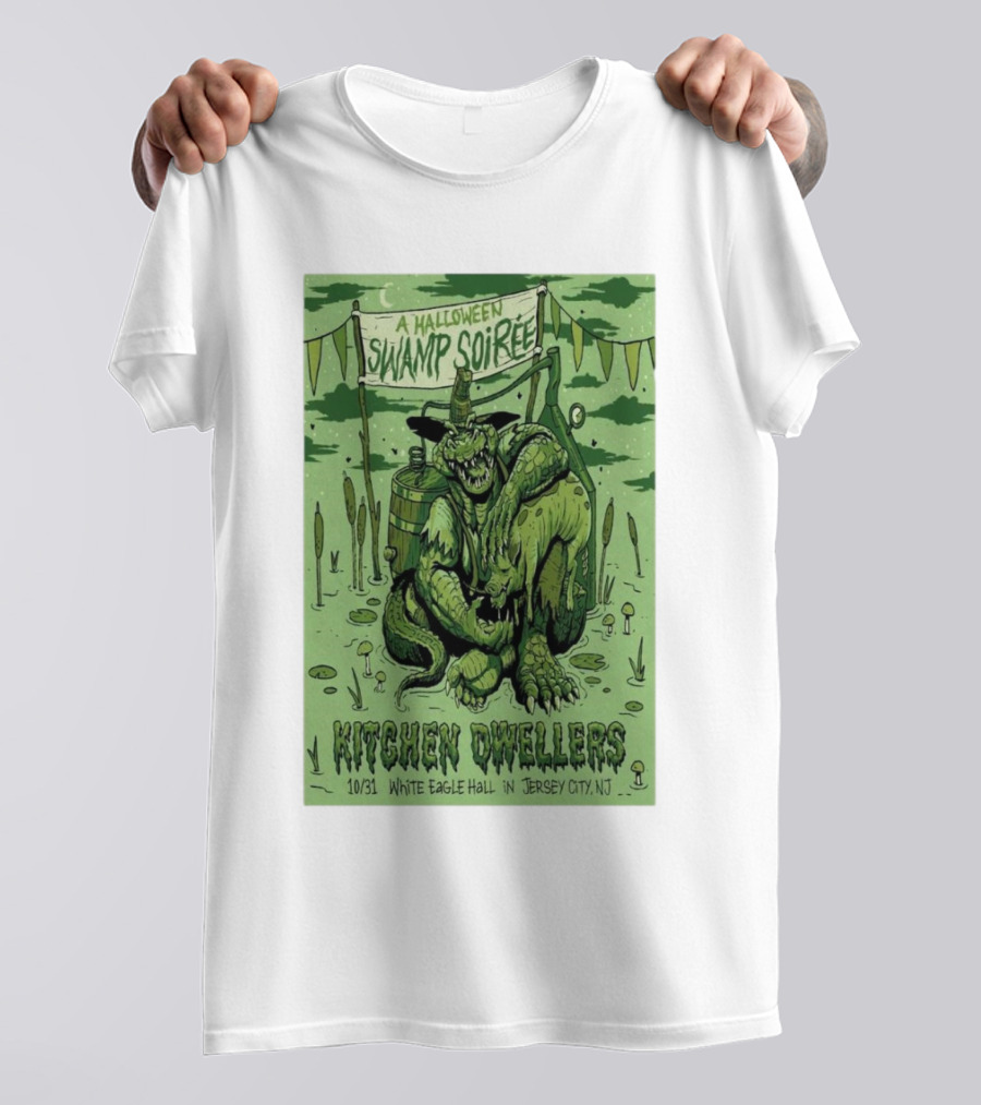 Kitchen Dwellers Halloween Swamp Soiree October 31 2024 White Eagle Hall Jersey City NJ T-Shirt