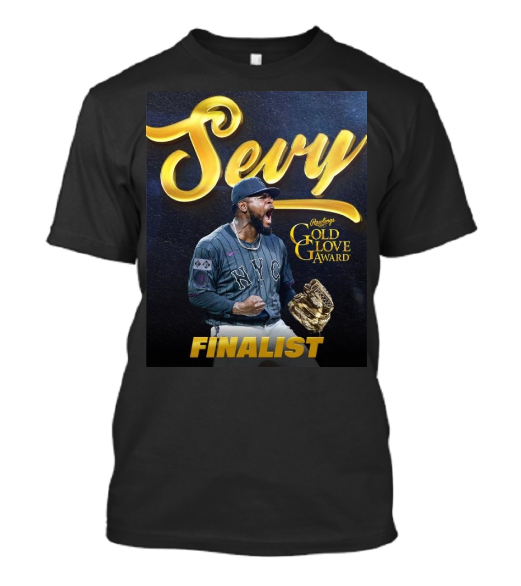 Sevy Rawlings Gold Glove Award Finalist NYC T-Shirt